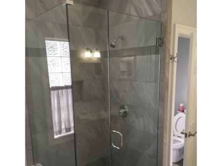 custom glass shower door installation